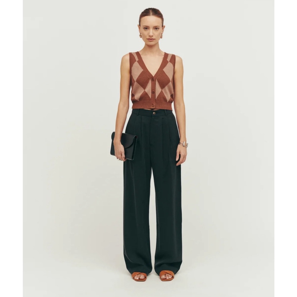 Reformation Black “Mason” Pants, sz 6P, MSRP $188